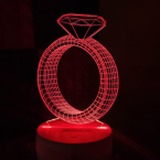 GearUP Acrylic Multicolor Night Lamp White (Diamond Ring - Image 2