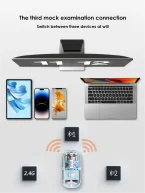 GearUP WM30 Transparent Crystal 2.4G + Bluetooth Magnetic Wireless Mouse - Image 3